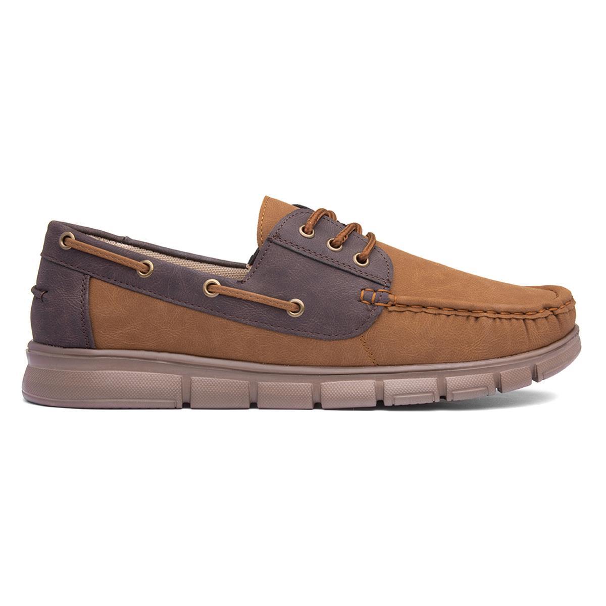 Cushion Walk Mens Shoes Tan Brown Lace Up Casual Boat Shoe Ant SIZE