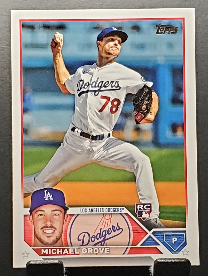 2023 Topps #15 Michael Grove RC DODGERS Rookie baseball card
