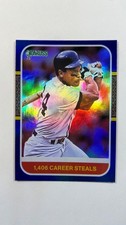 2021 Donruss Retro Rickey Henderson #247 Blue Holo Name Variation SP