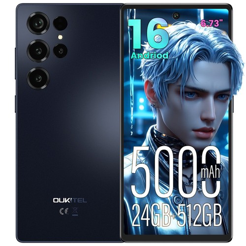 OUKITEL C66 Android16 Smartphone 24GB+512GB 6.73 Zoll 8.7mm Ultra-thin Handy NFC
