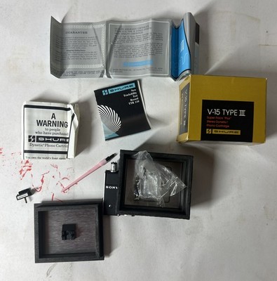 SHURE V-15 TYPE III TURNTABLE CARTRIDGE AND STYLUS