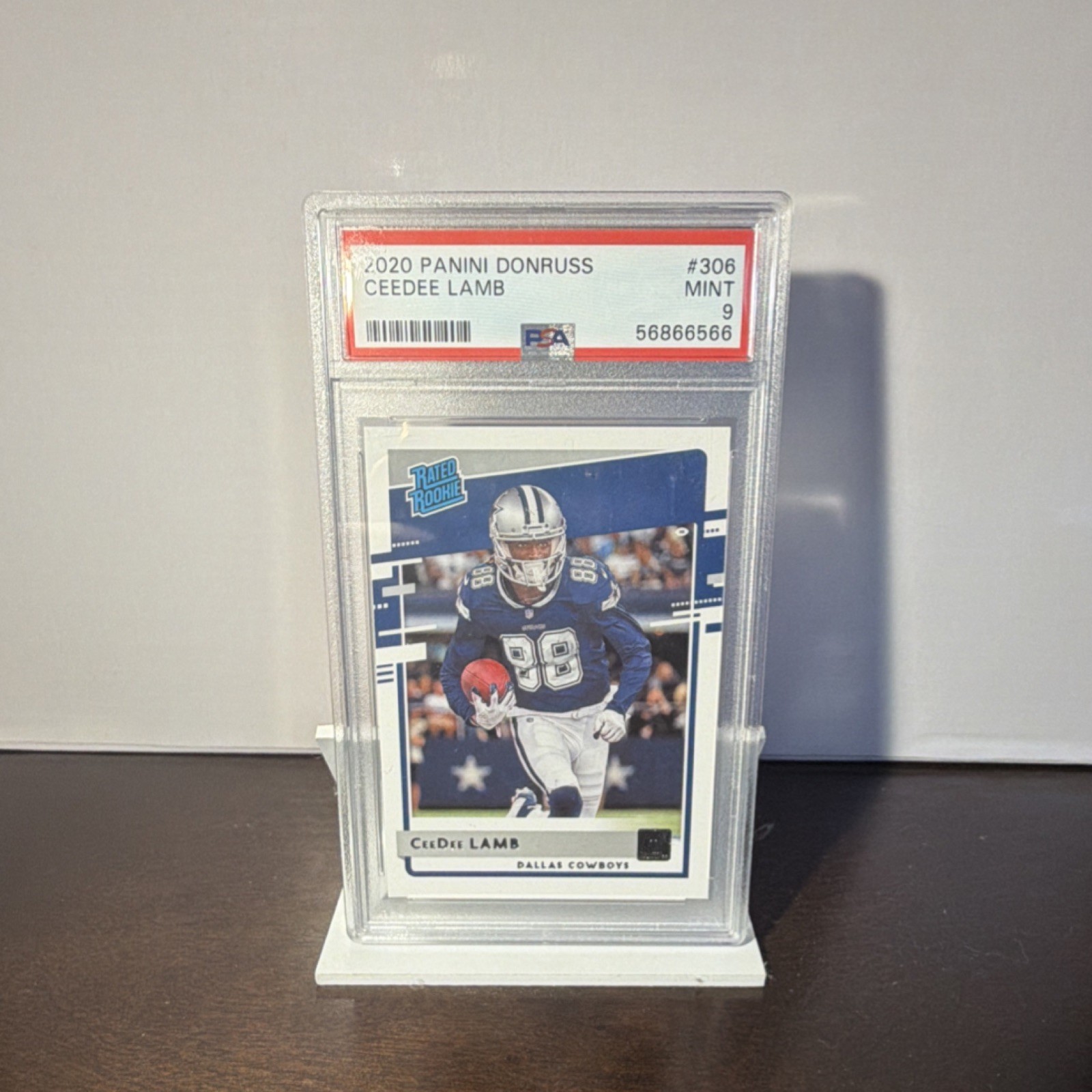 Panini 2020 Donruss Rated Rookie CeeDee Lamb #306 Cowboys PSA 9