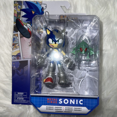 Jakks Pacific 4  Metal Virus Sonic With Zombot Froggy Comic Collection NEW