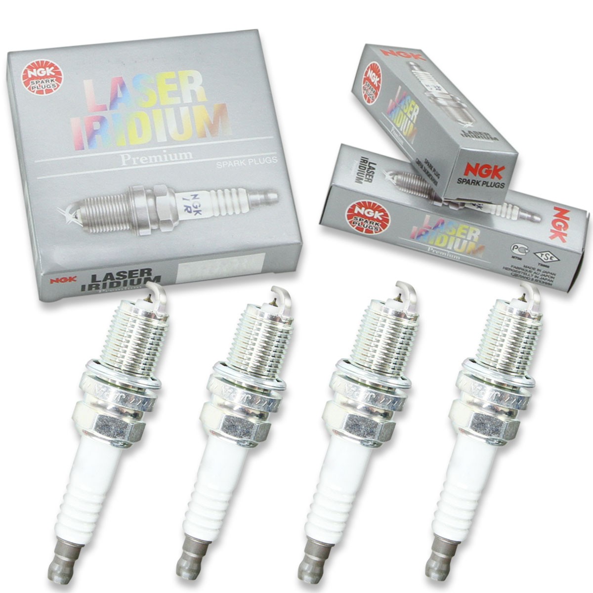 4 pcs NGK Laser Iridium Spark Plugs for 1998-2011 Subaru Impreza 2.5L H4 - ol