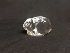 Antique STEUBEN Crystal Glass Bunny Rabbit Paperweight Figurine Hand Cooler Old
