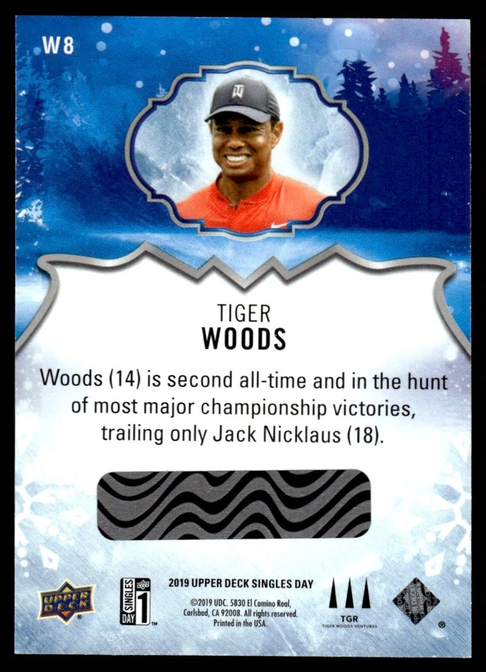 2019 Upper Devck Winter Tiger Woods #W8 - Image 2 of 2
