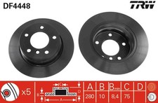 2x Bremsscheibe TRW DF4448 f�r BMW E81 E87 1er 116 118