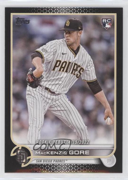 2022 Topps Update Rookie Debut Black 56/71 Mackenzie Gore #US294 Rookie RC 2d9