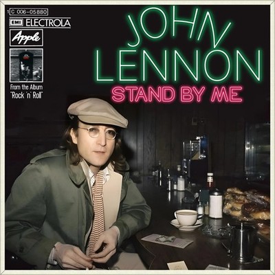 Repro Photo JOHN LENNON Stand By Me/Move Over Ms. L APPLE 7'' Single Size 18x18cm