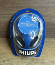 Vintage Philips SBC HL140 kabelgebundene Over-Ear-Kopfhörer grau neu im Karton