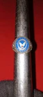 WWII Old Vintage US Army Air Force Sterling Enamel Military Ring WW2 GROUSE Co