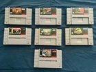 Super Nintendo SNES 7 Game Lot- Indiana Jones, Street Fighter, Mortal Kombat etc