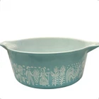 Turquoise Pyrex 475-B Amish Butterprint 2.5 Qt Vintage Casserole Dish NO LID