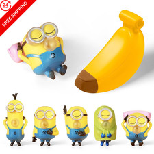 Minions Blind Box Figures, Banana Rocking Sleeping Bag, Keychain Yellow