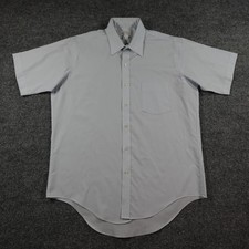 Vintage 80s Arrow Bradstreet Shirt Mens 16.5 Blue Collar Work Button USA 0398