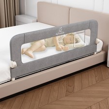 59" Upgraded Bed Rail for Toddlers with U-Shape Base, Toddler Bed Rails with ...