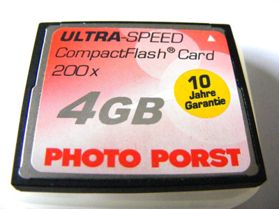 4GB Compact Flash Card 200x ULTRA-SPEED ( 4 GB CF Karte ) PHOTO PORST gebraucht