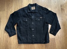 VTG Y2K Dickies Black Denim Trucker Jean Jacket Mens XL
