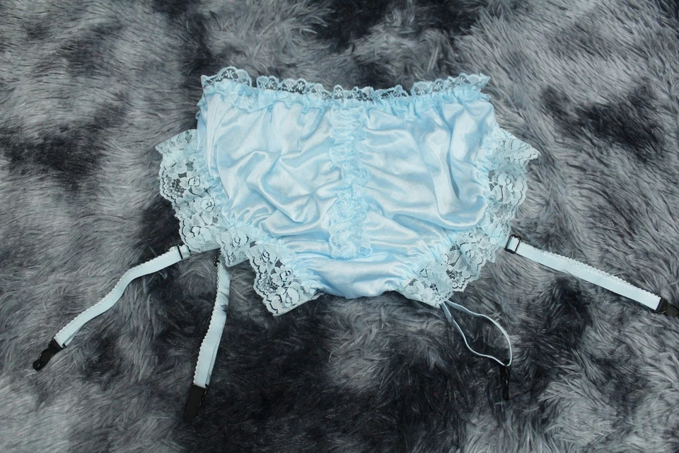 #A66 2XL/ElásticoW.24-42" Estilo De Colección Azul Nylon Ligas Bikini Bragas Ropa Interior Foto 2 de 4