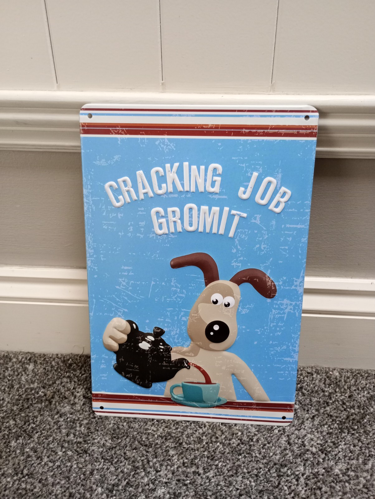 Wallace And Gromit Cracking Job Metal Wall Plaque Sign Art