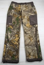 Under Armour Storm Camo Pants Coldgear Realtree Fleece Sherpa Lined Fitted Men L Under Armour Storm Camo Pants Coldgear Realtree Fleece Sherpa Lined Fitted Men L - Image 1