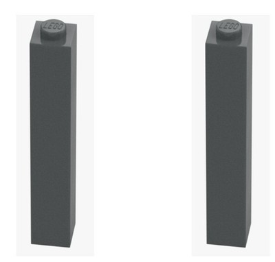 LEGO   2x brick 1x1x5 dark stone grey 2453 column basic 4210690 basic building block grey