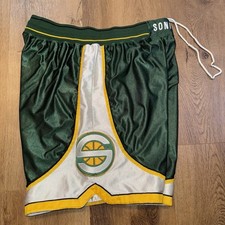 Seattle Sonics Shorts Supersonics Vtg Reebok Game NBA Authentic 2000s Mens 40