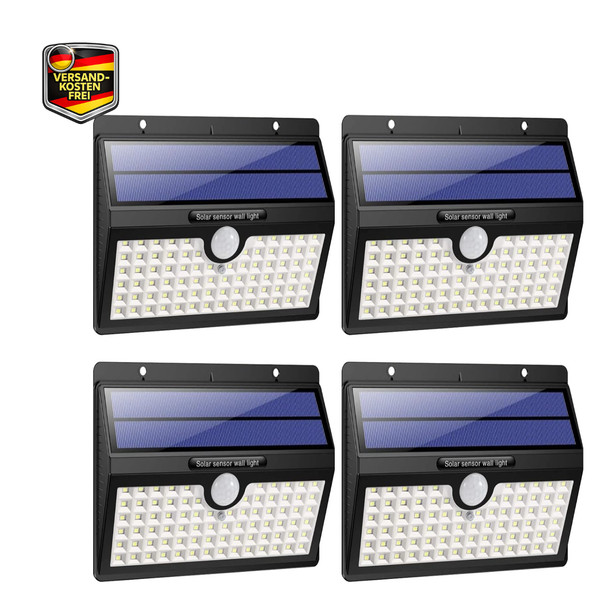Solarleuchte AußEn 78 Led 180 Grad Bewegungsmelder 3 Modi IP6-image