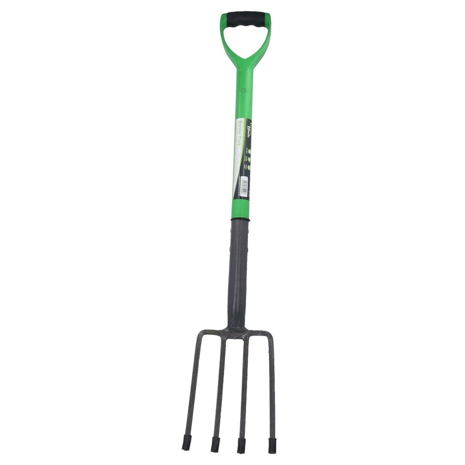 Rust Handles Border Garden Fork Soil Planting Gardeners Rust Resistant Strong Handle ...