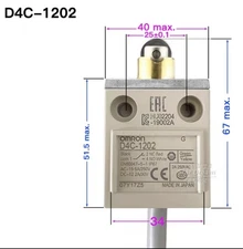 1PC NEW FOR Omron D4C-1202 Limit Switch 3m Cable