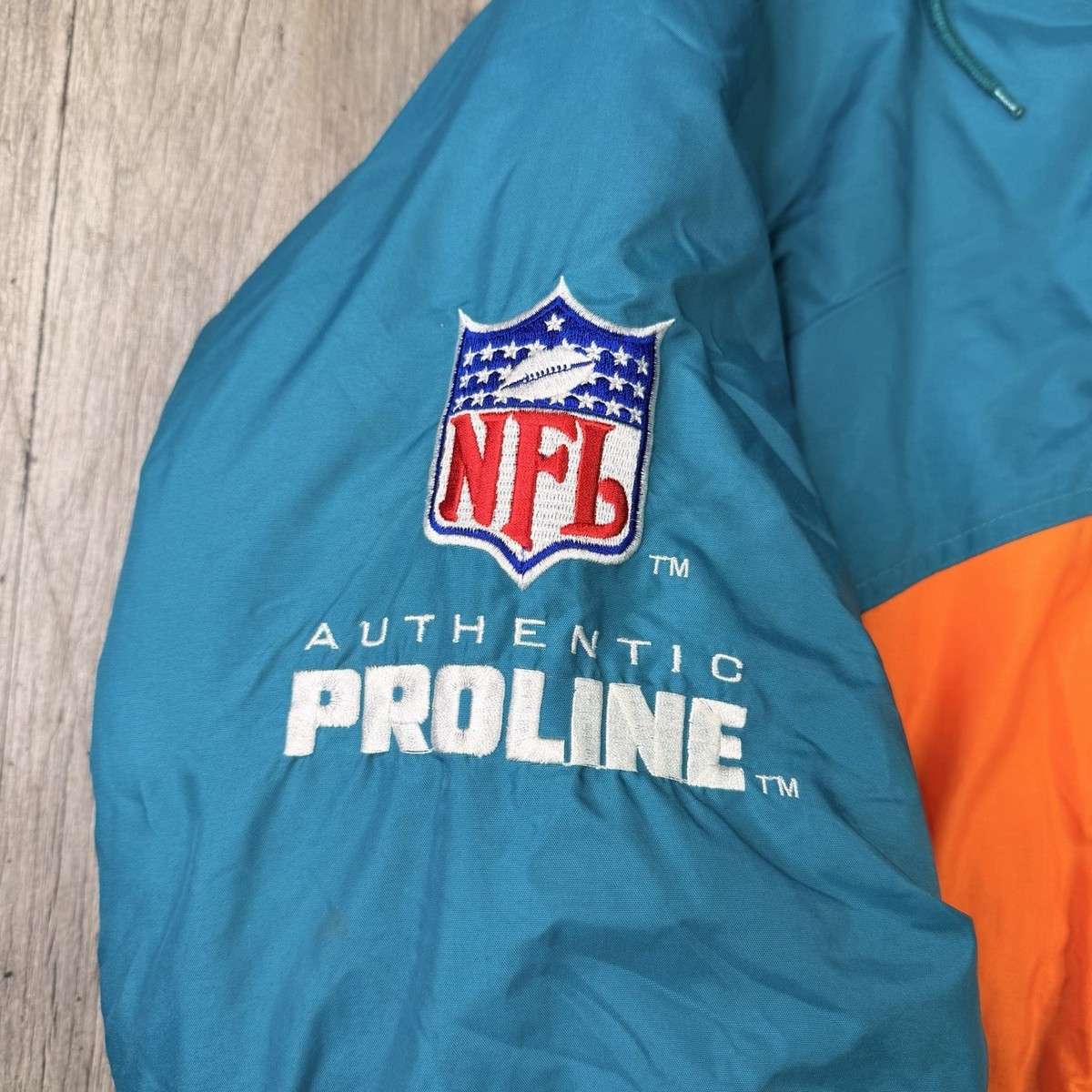 Vintage NFL Miami Dolphins Logo Athletic Proline Shark Tooth