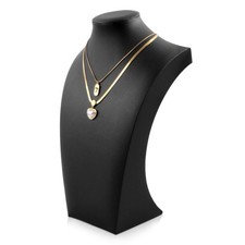 Necklace Display Bust - PU Leather Jewelry Bust Stand for Photography, Boutiq...