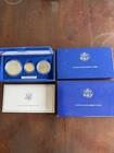 United States 1986 Liberty Commemorative Uncirculated Gold Silver Coin Set