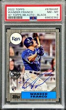 2022 Topps Wander Franco 1987 Baseball Black Auto RC 042/199 #87BAWF PSA 8