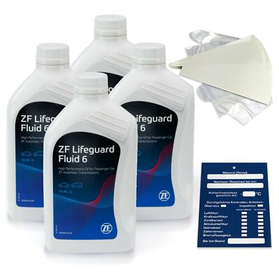 4 Liter Automatikgetriebeöl 6HP ZF LifeGuard Fluid 6 inkl. Trichter + Anhänger