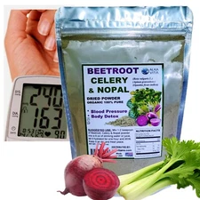 Celery Beetroot & Nopal Blood Pressure Remedy Natural Dried Powder By ALKAVITA