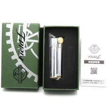 Douglass Field L Aluminum Brass Flint Stone Oil Lighter Japan MIB