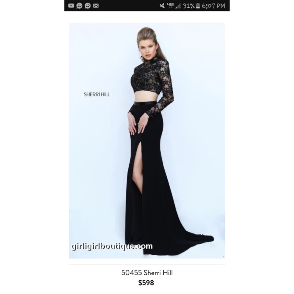 black sherri hill prom dress