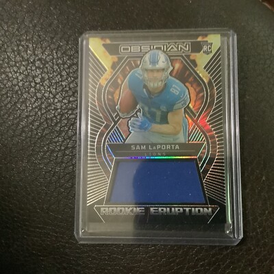 2023 Obsidian Sam LaPorta Rookie Eruption Patch  /199 RC MINT