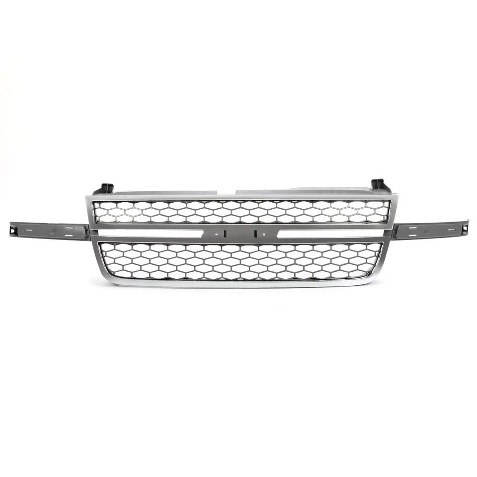 Front Bumper Grille Chrome Grille For 2003-2007 Silverado 1500 2500 3500 - Imagem 2 de 4