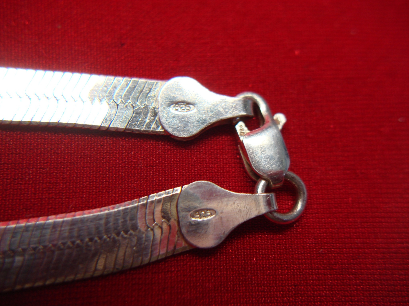 SOLID STERLING SILVER 30" HERRINGBONE CHAIN - VER… - image 5