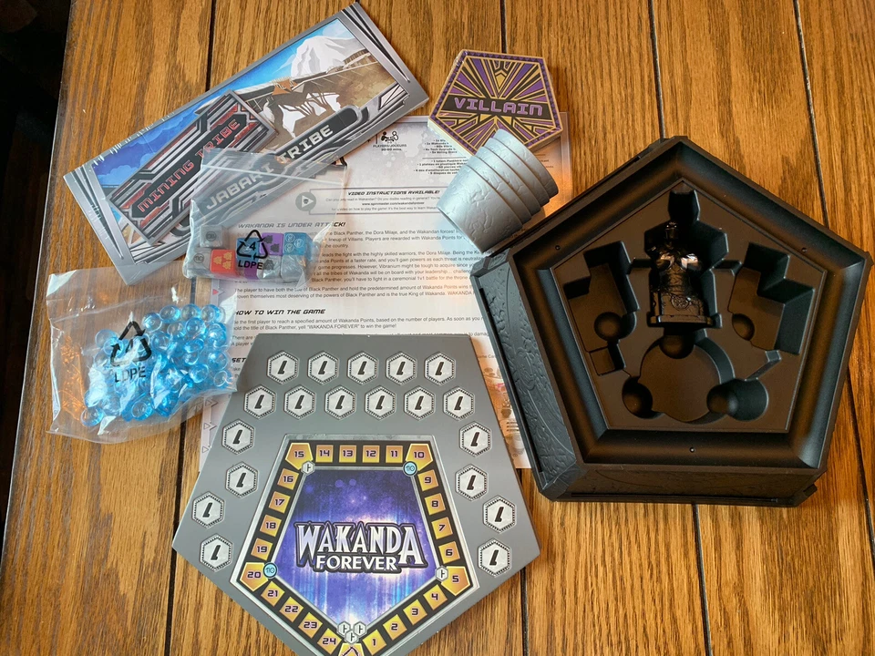 Marvel Wakanda Forever Black Panther Dice-Rolling Board Game New “Opened Box” - Image 2 of 3
