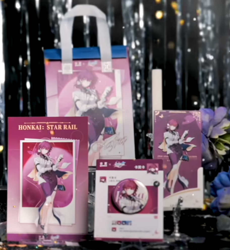 Honkai: Star Rail HSR X GoodMe Collab Merch Kafka Set Badge Card