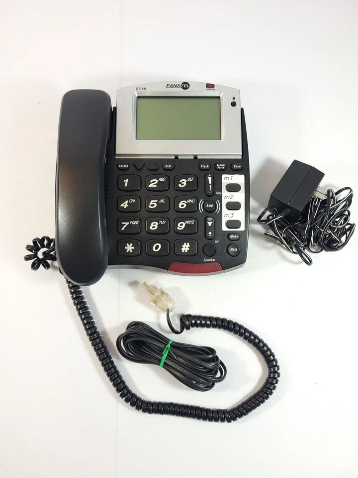 Fanstel ST-45 Amplified Speakerphone Extra Large Display Phone in Box Foto 2 de 4