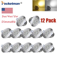 12 Pack 3w Downlight Led Dimmable Recessed Ceiling Spotlight Lamp Driver 110V