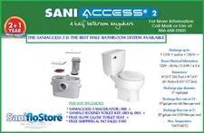 SANIFLO SANIACCESS 2 ROUND KIT & SLOW CLOSE SEAT. 3YR WARRANTY