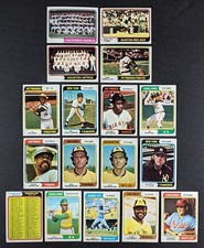 1974 Topps Baseball Set Break 17 Cards Bobby Bonds Catfish Hunter