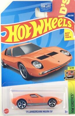 2022 Hot Wheels Exotics '71 Lamborghini Miura SV Orange L Case $1