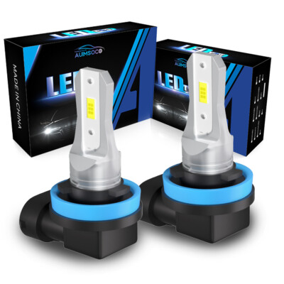 H11 LED Lamps Super Bright Bulbs Kit 6500K White 330000LM High/Low Beam