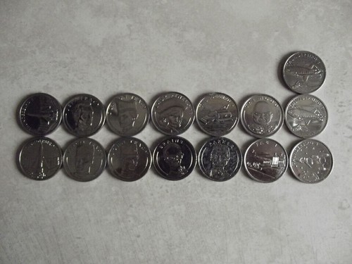 THUNDERBIRDS FINA COIN COLLECTION, CLEANED AND POLISHED.